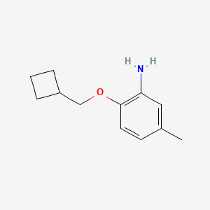 molecular formula C12H17NO B12081258 2-(Cyclobutylmethoxy)-5-methylaniline 
