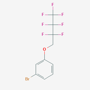 molecular formula C10H6BrF7O B12081263 1-Bromo-3-(1H,1H-heptafluorobutoxy)benzene CAS No. 1365808-77-0