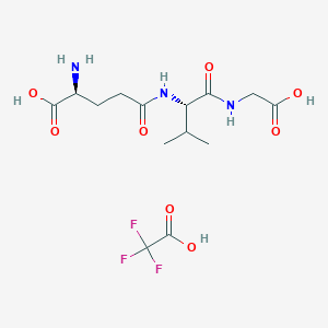 molecular formula C14H22F3N3O8 B12081276 H-gGlu-Val-Gly-OH.TFA 