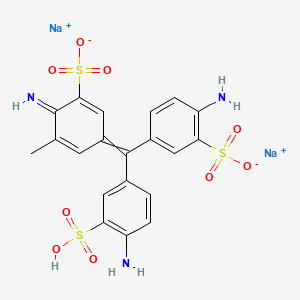 Disodium;2-amino-5-[(4-amino-3-sulfonatophenyl)-(4-imino-3-methyl-5-sulfocyclohexa-2,5-dien-1-ylidene)methyl]benzenesulfonate