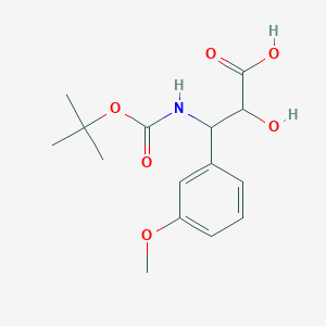 molecular formula C15H21NO6 B12081292 2-Hydroxy-3-(3-methoxyphenyl)-3-[(2-methylpropan-2-yl)oxycarbonylamino]propanoic acid 