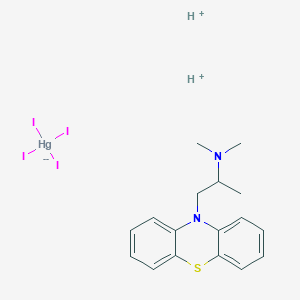 molecular formula C17H22HgI4N2S B1208132 Promethazine tetraiodomercurate CAS No. 52653-51-7