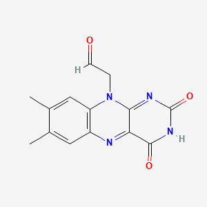 molecular formula C14H12N4O3 B1208133 7,8-Dimethyl-10-formylmethylisoalloxazine CAS No. 4250-90-2
