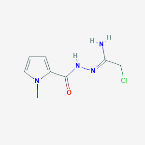 molecular formula C8H11ClN4O B12081332 N-[(Z)-(1-amino-2-chloroethylidene)amino]-1-methylpyrrole-2-carboxamide 