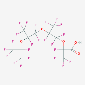 molecular formula C12HF23O5 B12081336 Perfluoro-2,5,8,10-tetramethyl-3,6,9-trioxaundecanoic acid CAS No. 1212077-14-9
