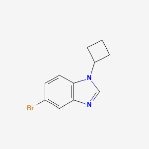 molecular formula C11H11BrN2 B12081349 5-Bromo-1-cyclobutyl-1H-1,3-benzodiazole 