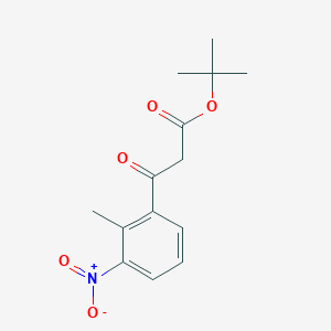 molecular formula C14H17NO5 B12081370 tert-Butyl 3-(2-methyl-3-nitrophenyl)-3-oxopropanoate 