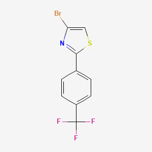 molecular formula C10H5BrF3NS B12081376 4-Bromo-2-(4-(trifluoromethyl)phenyl)thiazole 