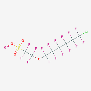 molecular formula C8ClF16KO4S B12081434 Potassium 9-chlorohexadecafluoro-3-oxanonane-1-sulfonate CAS No. 73606-19-6