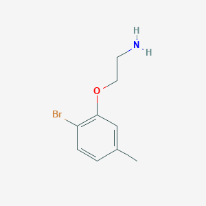 molecular formula C9H12BrNO B12081436 2-(2-Bromo-5-methylphenoxy)ethan-1-amine 