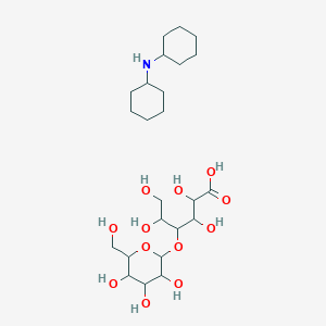 molecular formula C24H45NO12 B12081438 N-cyclohexylcyclohexanamine;2,3,5,6-tetrahydroxy-4-[3,4,5-trihydroxy-6-(hydroxymethyl)oxan-2-yl]oxyhexanoic acid 