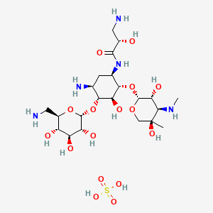 molecular formula C22H45N5O16S B1208144 Isepacin CAS No. 393574-17-9