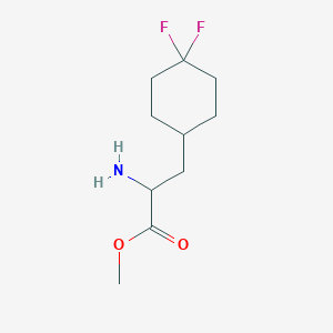 molecular formula C10H17F2NO2 B12081457 Methyl 2-amino-3-(4,4-difluorocyclohexyl)propanoate 