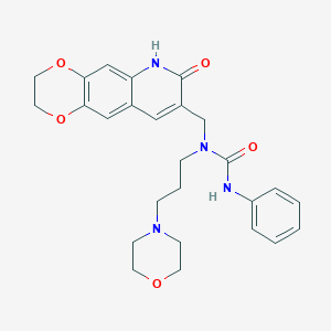 1-[3-(4-morpholinyl)propyl]-1-[(7-oxo-3,6-dihydro-2H-[1,4]dioxino[2,3-g]quinolin-8-yl)methyl]-3-phenylurea