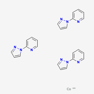 molecular formula C24H21CoN9+2 B12081531 Cobalt(2+);2-pyrazol-1-ylpyridine 