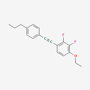 molecular formula C19H18F2O B12081570 Benzene, 1-ethoxy-2,3-difluoro-4-[(4-propylphenyl)ethynyl]- CAS No. 124794-57-6