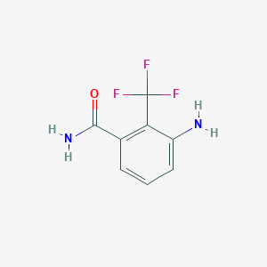 molecular formula C8H7F3N2O B12081607 3-Amino-2-(trifluoromethyl)benzamide 