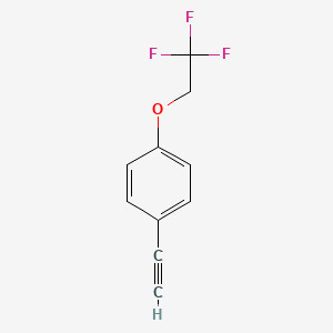 molecular formula C10H7F3O B12081648 1-Ethynyl-4-(2,2,2-trifluoro-ethoxy)-benzene 