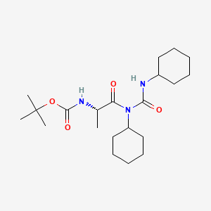 molecular formula C21H37N3O4 B1208170 N-(N(alpha)-(tert-Butyloxycarbonyl)alanyl)-N,N'-dicyclohexylurea CAS No. 4909-43-7