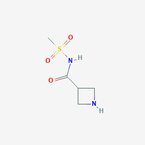 molecular formula C5H10N2O3S B12081735 N-methanesulfonylazetidine-3-carboxamide 