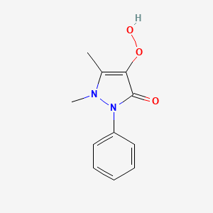 molecular formula C11H12N2O3 B1208174 Antipyrinyl-4-peroxide CAS No. 69124-27-2
