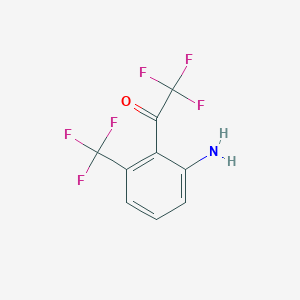 molecular formula C9H5F6NO B12081748 2'-Amino-2,2,2-trifluoro-6'-(trifluoromethyl)acetophenone CAS No. 1448858-57-8