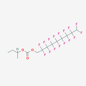 molecular formula C14H12F16O3 B12081767 sec-Butyl 1H,1H,9H-perfluorononyl carbonate 