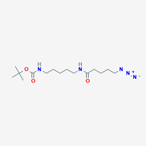 molecular formula C15H29N5O3 B12081790 tert-Butyl (5-(5-azidopentanamido)pentyl)carbamate 