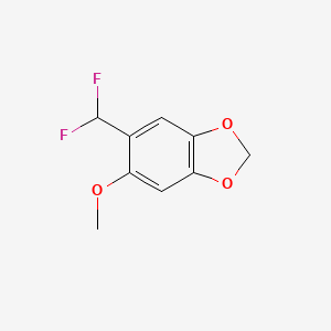 molecular formula C9H8F2O3 B12081806 5-(Difluoromethyl)-6-methoxy-1,3-benzodioxole 