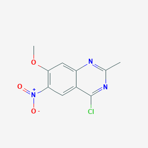molecular formula C10H8ClN3O3 B12081818 4-Chloro-7-methoxy-2-methyl-6-nitroquinazoline 