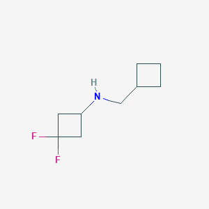 molecular formula C9H15F2N B12081819 N-(cyclobutylmethyl)-3,3-difluorocyclobutan-1-amine 