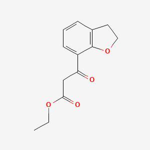 molecular formula C13H14O4 B12081821 Ethyl 3-(2,3-dihydrobenzofuran-7-yl)-3-oxopropanoate 