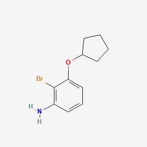 molecular formula C11H14BrNO B12081826 2-Bromo-3-(cyclopentyloxy)aniline 