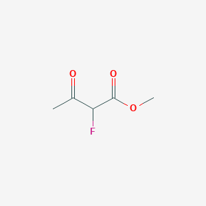 molecular formula C5H7FO3 B12081828 Butanoic acid, 2-fluoro-3-oxo-, methyl ester (9CI) 