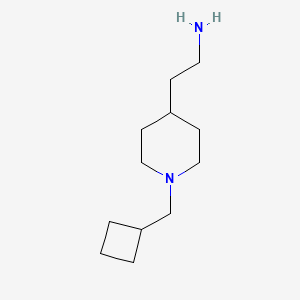 molecular formula C12H24N2 B12081841 2-[1-(Cyclobutylmethyl)piperidin-4-yl]ethan-1-amine 