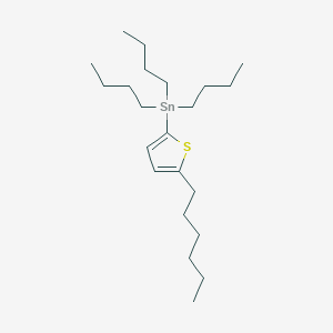 molecular formula C22H42SSn B12081847 Tributyl(5-hexylthiophen-2-yl)stannane 