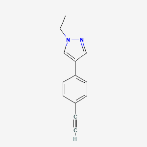 molecular formula C13H12N2 B12081851 1-Ethyl-4-(4-ethynylphenyl)-1H-pyrazole 