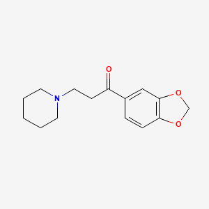 molecular formula C15H19NO3 B1208188 1-(1,3-Benzodioxol-5-yl)-3-(1-piperidinyl)-1-propanone CAS No. 30418-51-0