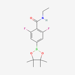 molecular formula C15H20BF2NO3 B12081880 N-ethyl-2,6-difluoro-4-(4,4,5,5-tetramethyl-1,3,2-dioxaborolan-2-yl)benzamide 