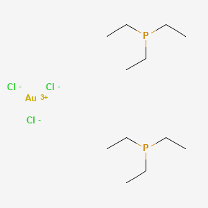 molecular formula C12H30AuCl3P2 B1208190 Gold(1+), bis(triethylphosphine)-, chloride CAS No. 65583-79-1