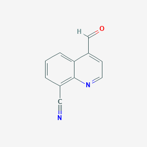 molecular formula C11H6N2O B12081950 4-Formylquinoline-8-carbonitrile 