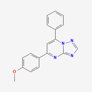 molecular formula C18H14N4O B1208196 5-(4-甲氧基苯基)-7-苯基-[1,2,4]三唑并[1,5-a]嘧啶 