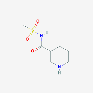 molecular formula C7H14N2O3S B12081987 N-Methanesulfonylpiperidine-3-carboxamide 