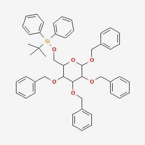 molecular formula C50H54O6Si B12082018 6-O-(tert.-Butyldiphenylsilyl)-1,2,3,4-tetra-O-benzyl-beta-D-glucopyranose 