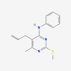 molecular formula C15H17N3S B1208204 6-methyl-2-(methylthio)-N-phenyl-5-prop-2-enyl-4-pyrimidinamine 