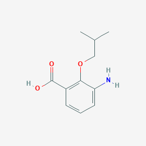 molecular formula C11H15NO3 B12082062 3-Amino-2-isobutoxybenzoic acid 