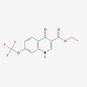 molecular formula C13H10F3NO4 B12082069 4-Hydroxy-7-trifluoromethoxyquinoline-3-carboxylic acid ethyl ester CAS No. 53985-73-2