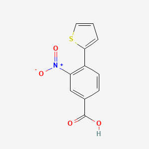 molecular formula C11H7NO4S B12082117 3-Nitro-4-(thiophen-2-YL)benzoic acid 