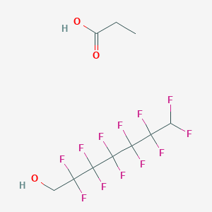 molecular formula C10H10F12O3 B12082123 1-Heptanol, 2,2,3,3,4,4,5,5,6,6,7,7-dodecafluoro-, propanoate CAS No. 87925-97-1