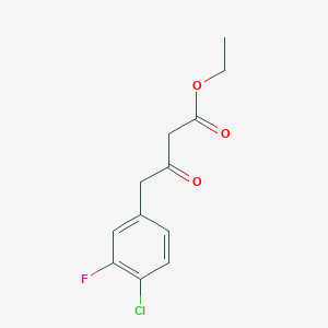molecular formula C12H12ClFO3 B12082140 Ethyl 4-(4-chloro-3-fluorophenyl)-3-oxobutanoate 